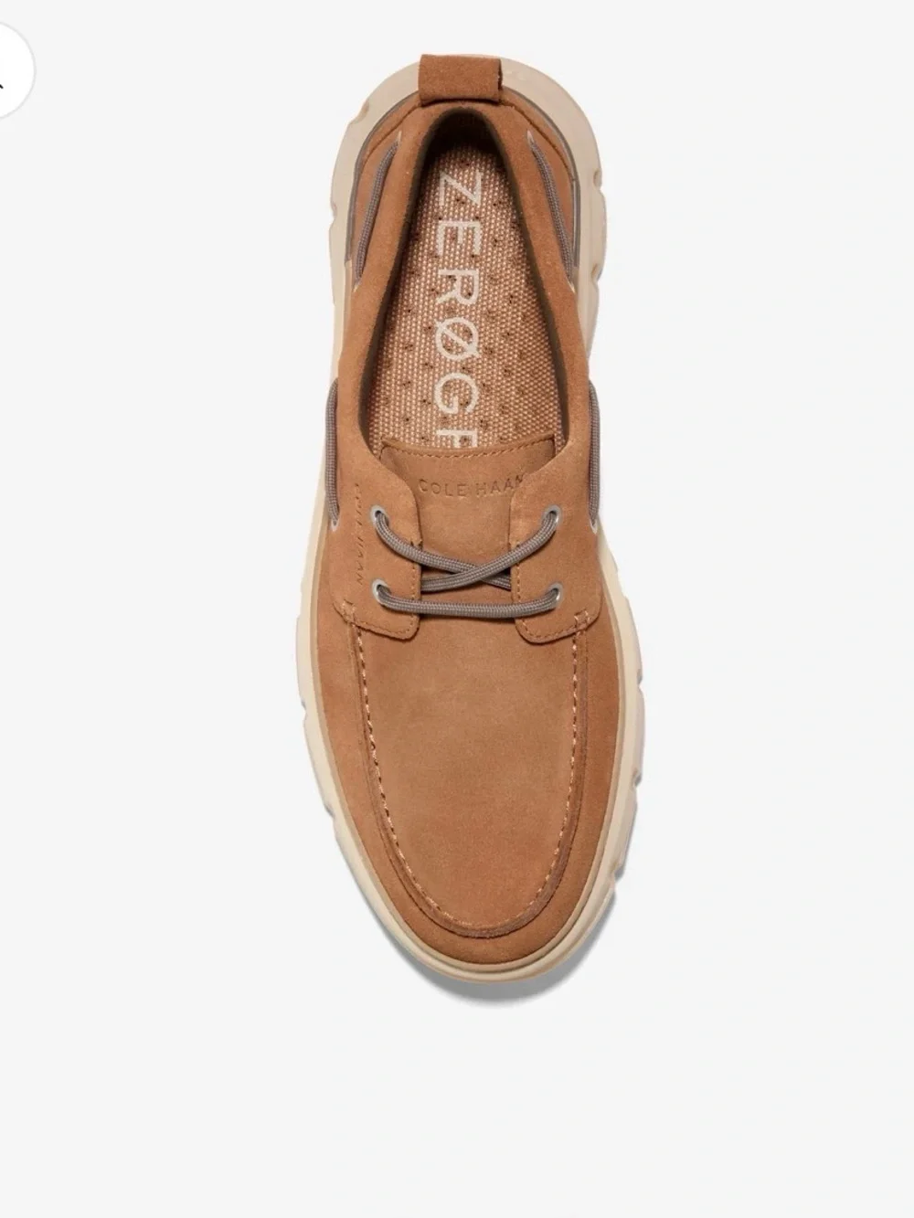 Cole Haan Men's 4.ZERØGRAND Regatta Boat Shoe Size 11 brown fisherman nautical